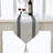 98 inch long cream white glitter table flag