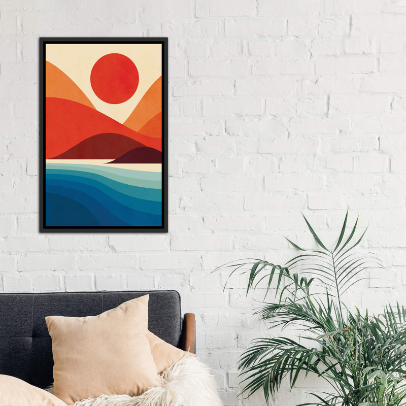 « seaside » par jay fleck-impression sur image, Toile avec cadre noir, H 60 po x l 40po x P 1,5 po