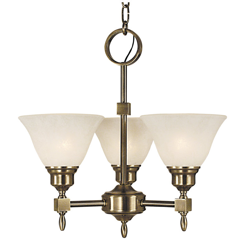 Lustre classique/traditionnel ombré 3 lumières Taylor, Champagne, Bronze Sienne