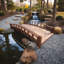Pont de jardin artisanal en bois japonais-14662214
