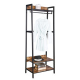 Hall Tree Bench with Shoe Storage | Entryway Organizer with Coat Hooks & Shelf | Space Saving