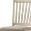 Ensemble de deux chaises d'appoint à dossier en lattes de tissu brun clair et crème