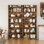 Bibliothèque à tablettes, bibliothèque simple et moderne avec compartiment supérieur ouvert
