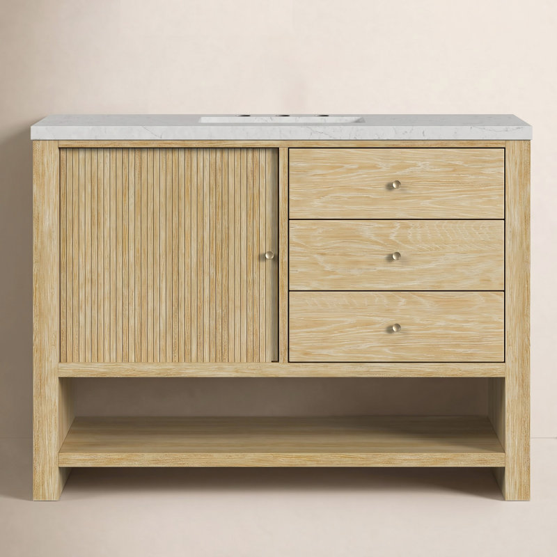 Marigot 48'' W Vanity, Eternal Jasmine Pearl, 8" Widespread