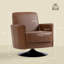 Faux Leather Swivel Armchair