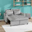 Canapé-lit convertible moderne de 56,9 po avec coussin de dossier réversible, poches latérales, deux ports USB et un support pour téléphone-249061702