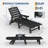 Outdoor Resin Chaise Lounge Chair, 5 Level Adjustable Patio Lounger with Cup Holder and Heavy Duty Support for Poolside Backyard-520229222