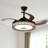Modern 42" Ceiling Fan With Light & Reomte, 3 Speeds, Timer
