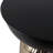 Accent Table Iron Decorative Ribbed Base For Home Office Bedroom Living Room - 18" Black & Gold