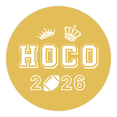 Autocollants HOCO, motif de couronne de football jaune et blanc, fête de retour et cadeaux Scrapbook
