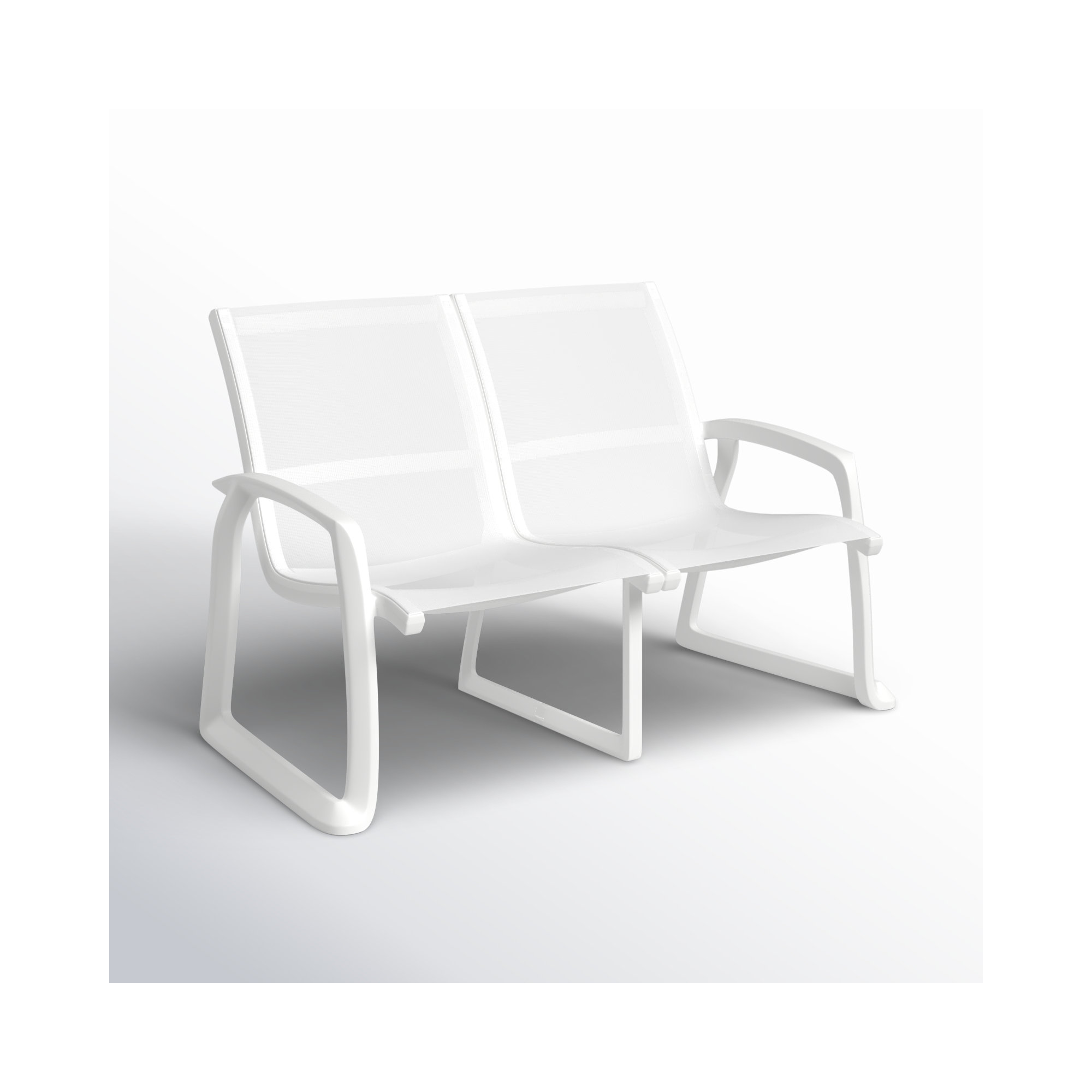 Farrah 53'' Wide Rectangle Loveseat, White