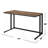 Rectangular Writing Desk With USB Port And Plug, Walnut And Black