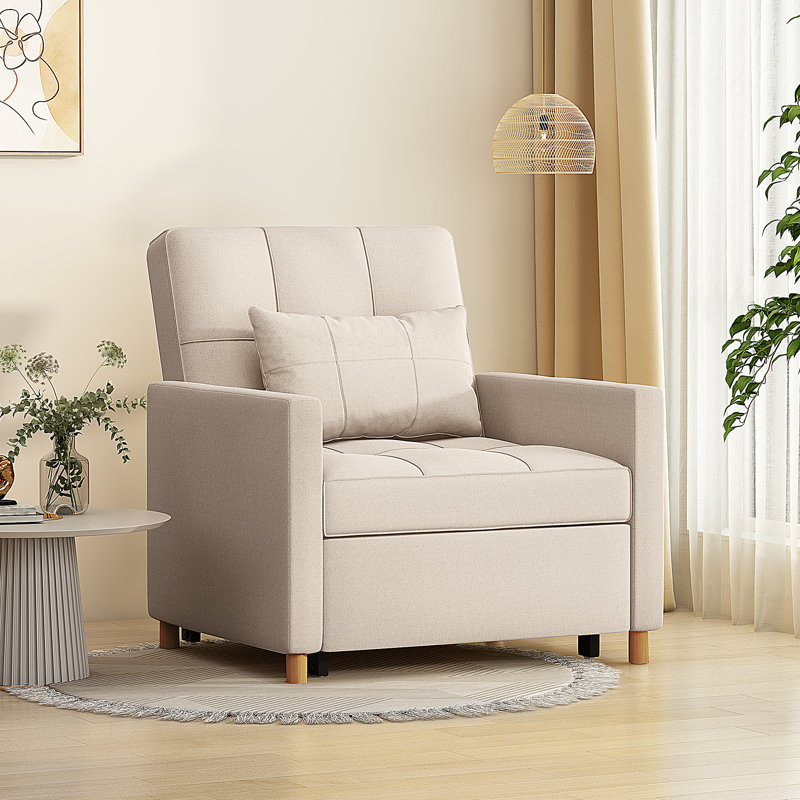 Upholstered Accent Chair, Beige