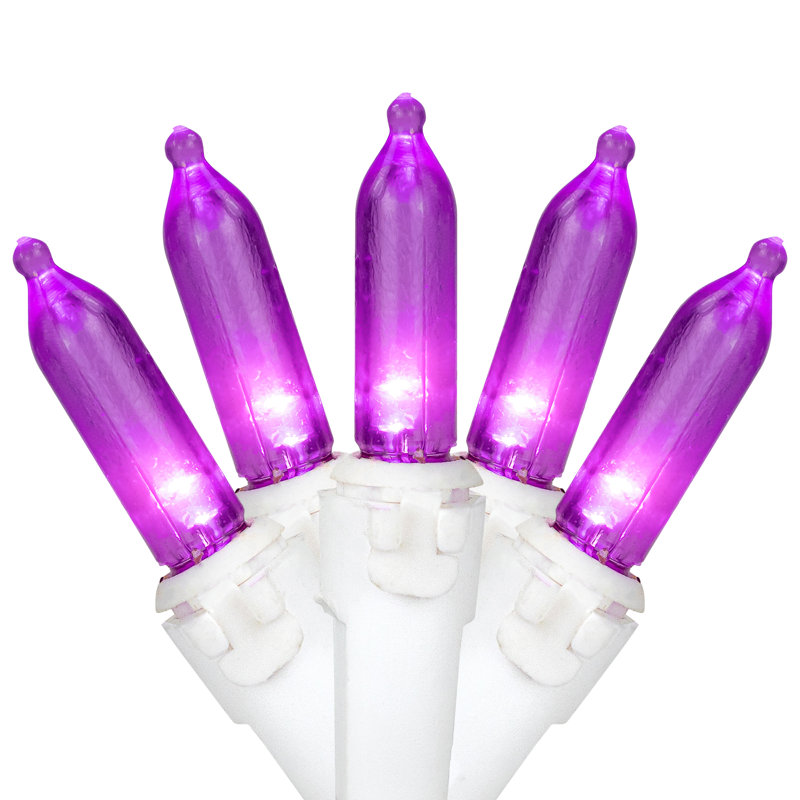 Guirlande de 100 lumières DEL, Mauve / Blanc, 50