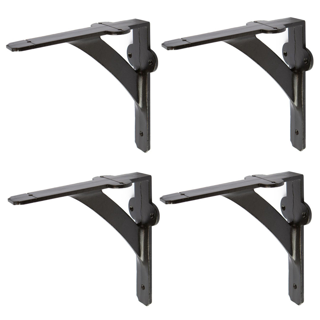 Hammer & Tongs - Iron Shelf Bracket - D150mm - Black