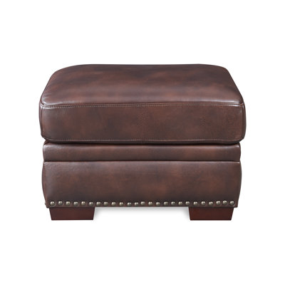 Toulouse 26'' Genuine Leather Square Standard Ottoman