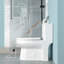 Toilette en céramique brute de 12 po, double chasse 1,1 / 1,6, charnière à dégagement rapide, carte Siphon Jet 800G, économiseur d'espace