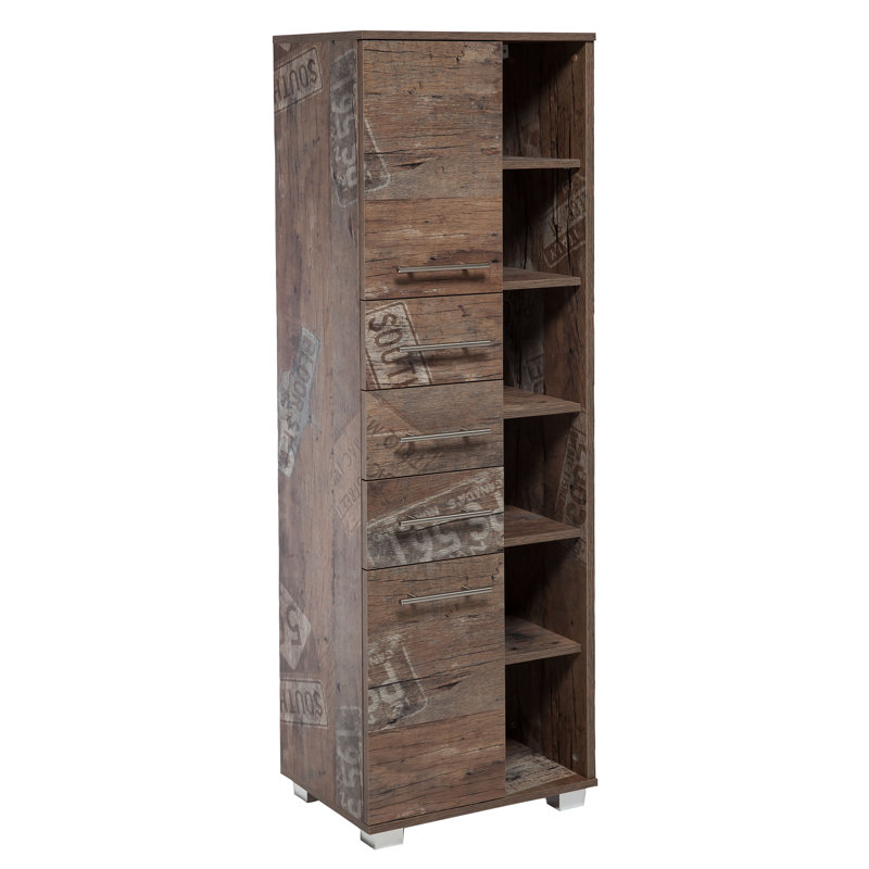 Sofia Freestanding Linen Cabinet, Panama Oak Décor