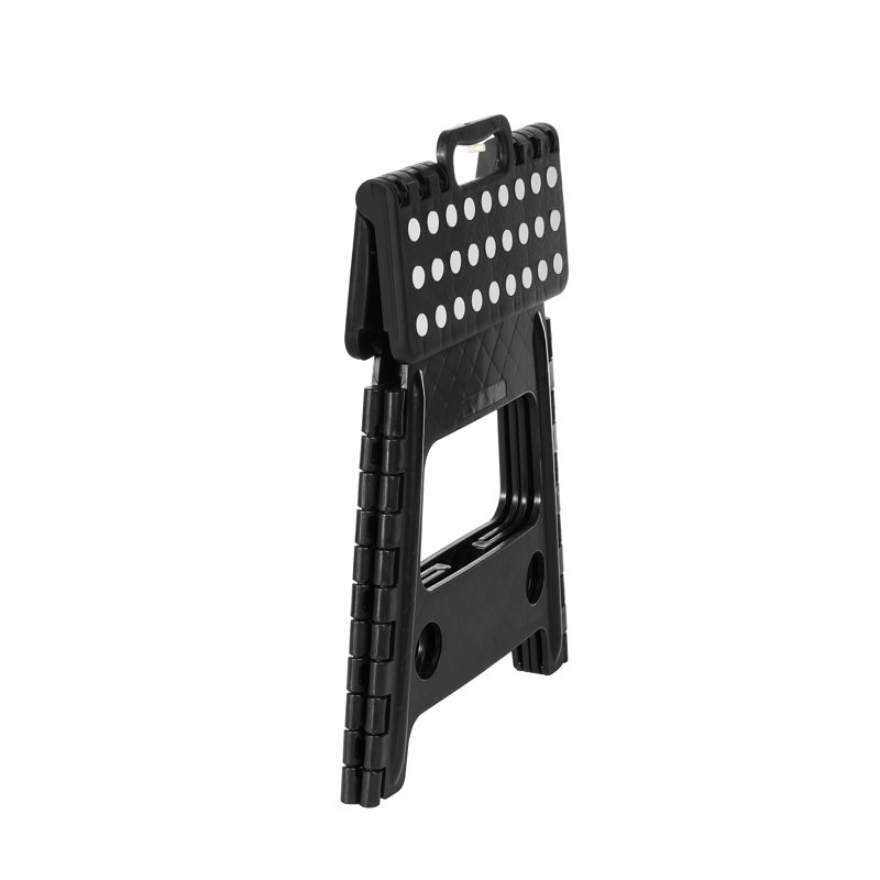 Letyton 1 - Step Plastic Lightweight Folding Step Stool, Black