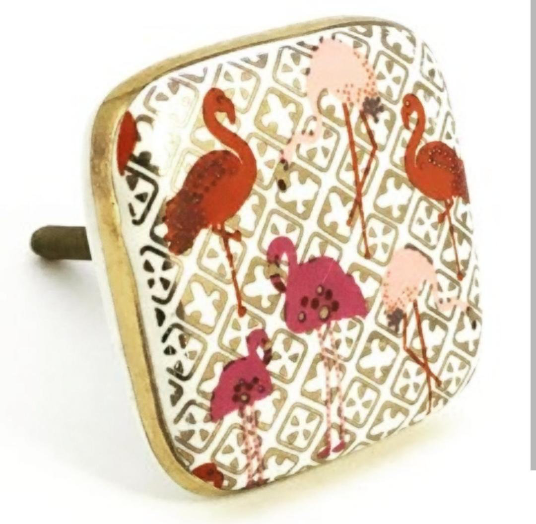 Oversized Hand-Painted 1.5" Length Square Cabinet Knob Mascot Hardware