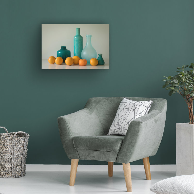 Art sur toile «Jacqueline Hammer» avec des oranges, H 16 po x l 24 po