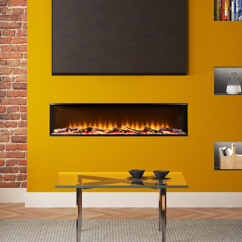 Flare 130.4cm W Matt Black Electric Fireplace