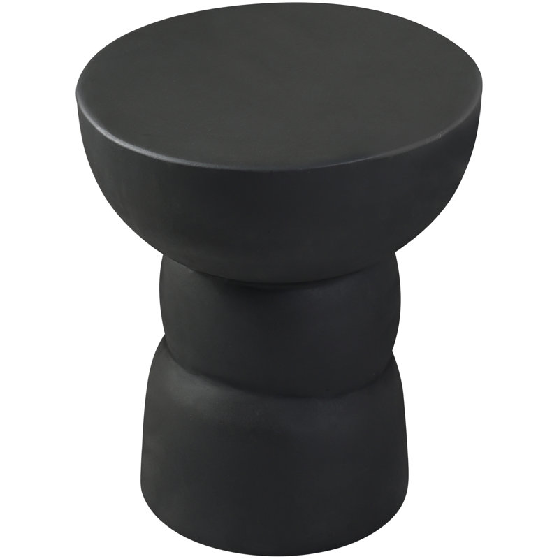 Table de bout en aluminium Collins, Noir