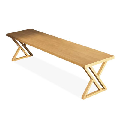 Wood color Rectangle Solid Wood Desks