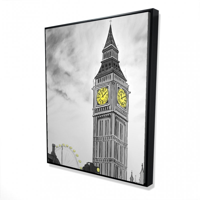 «Outline Of Big Ben In London» sur toile