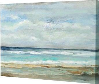 Bord de mer par Silvia Vassileva - reproduction d'art, H 24 po x l 36 po, Toile tendue, Sans cadre