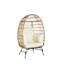 Fauteuil à œufs en osier (excluant la table)-1354724824