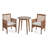 Engelman 2 - Person Acacia Wood Patio Dining Set with Round Table , Cushions Included