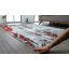 Tapis rectangulaire rouge / blanc en polypropylène tissé à la machine-70835050