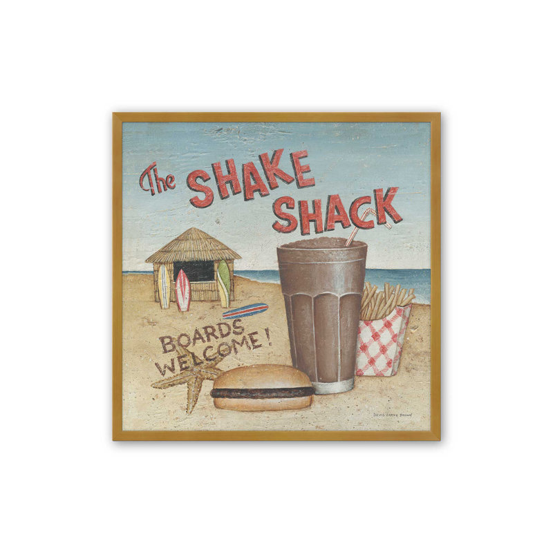«The Shake Shack» par David Carter, reproduction d'art, H 12 po x l 12 po, Doré