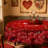 Valentine's Day Tablecloth - Red Rose & Crystal Heart Decorative Table Cover, Romantic Love-Themed Fabric Tablecloth for Valentine Dinner, Holiday Party, Kitchen Dining, Reusable Washable Tablecloth , Elegant Valentine Home Decor for Round Tables-2096858494