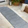 Octaviah Modern Geometric Arch Stripe Cream/Navy Indoor/Outdoor Rug