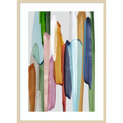 «Lines of Abstract» par Emma Peal, impression sur bois encadrée