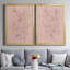 Rosetone Blossoms I - Ensemble de 2 reproductions d'art sur toile encadrées-522226395-522226392