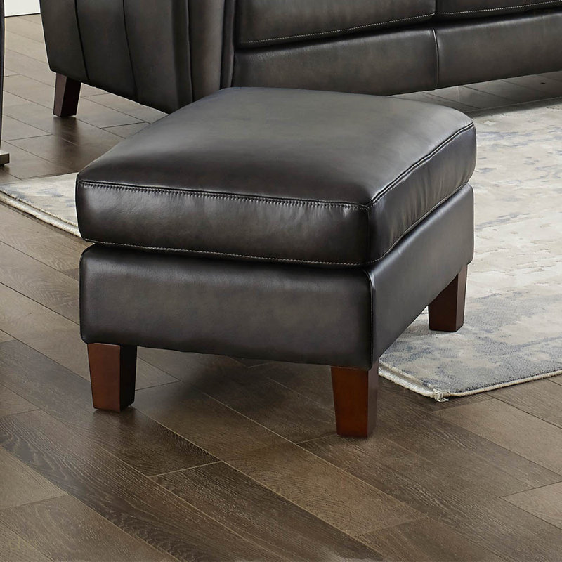 Weldon Leather Ottoman