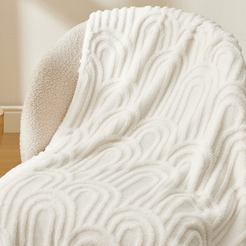 Couverture douillette super douce Cozy Winter Collection 279 g / m² pour lit et canapé GentleSoft ™ ️, Jeté, Blanc