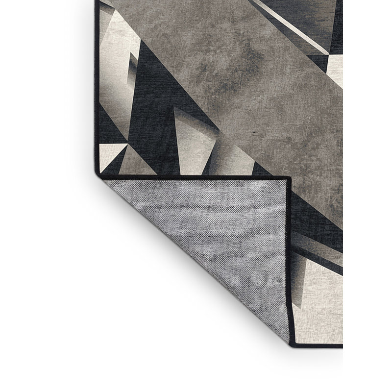 Tapis à motifs géométriques lavables à la machine Art Deco, 6 X 9
