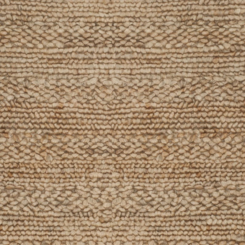 Concord Natural Fiber Hand Woven Jute/Cotton Striped Rug in Natural, Rectangle 11' x 15'