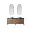 Ensemble de meuble-lavabo double 72 po avec miroir Dasher