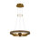 Sean Lavin Grace LED 24'' dimmable chandelier in natural brass and weathered oak wood finish