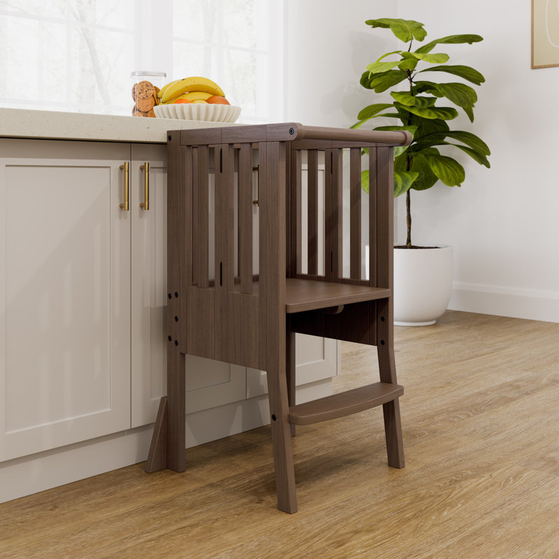 Escabeau pour tout-petit pliable Montessori, Noisette