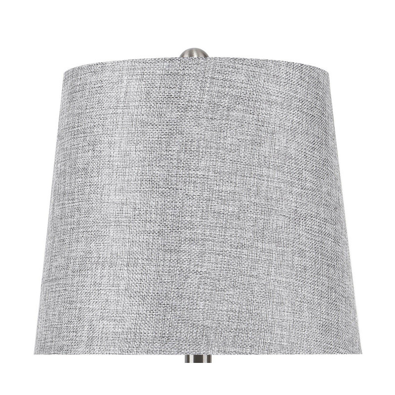 Ensemble de lampes de table 20 po Fairwinds, Nickel brossé, Gris clair
