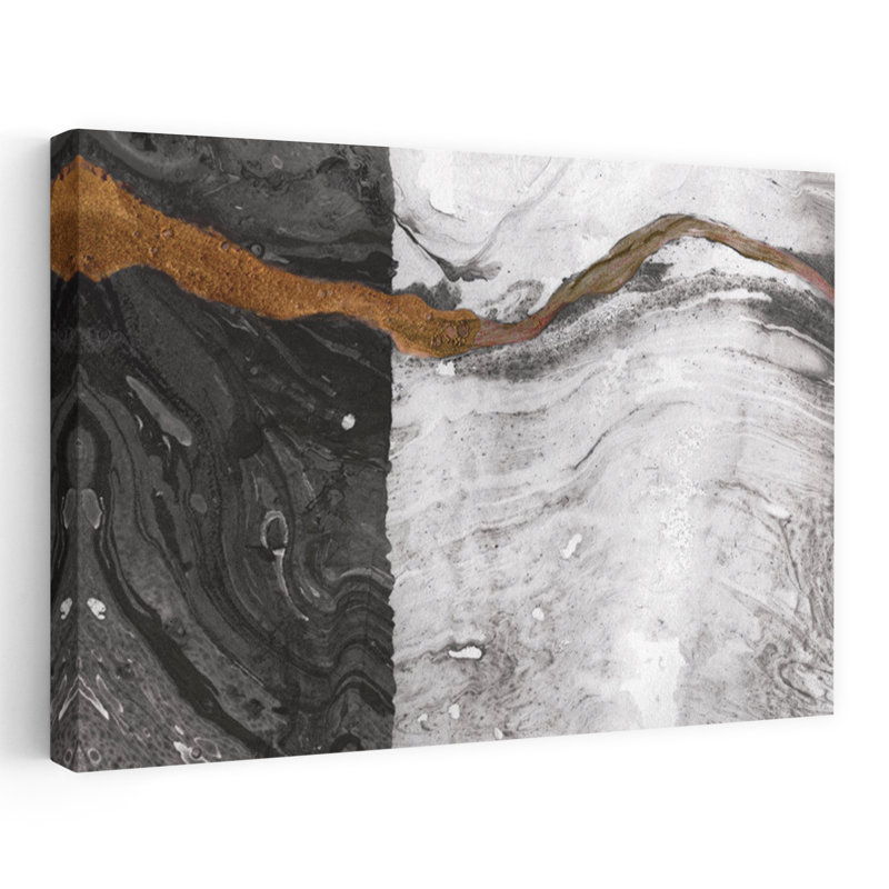 Stream of Thought, art contemporain abstrait, H 16 po x l 24 po