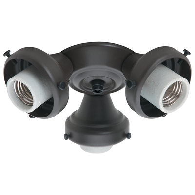 3-Light Branched Ceiling Fan Light Fitter