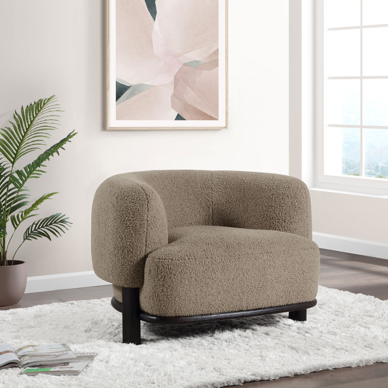 Chaise d'appoint Kendricks, Polyester brun, Noir, noir, noir, noir