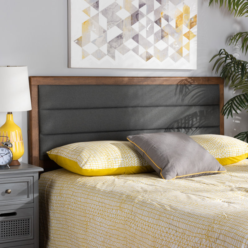 Eija Upholstered Headboard, King, Dark Gray
